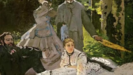 Claude Monet: Dejeuner sur l’Herbe, Chailly (left and central panels)