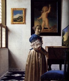 Jan Vermeer: A Young Woman Standing at a Virginal